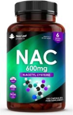 NAC N-Acetyl-Cysteine 600mg Capsules N-Acetyl Cysteine Nutritional Supplements 180 NAC Capsules - Nac Supplement High Bioavailability Amino Acid - Vegan Friendly - Made in UK by New Leaf - Image 2