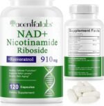 NAD+ Supplement 910mg, Boost NAD+ Levels with Nicotinamide Riboside, Support Cellular Energy & Anti-Aging 120 Capsules - Image 2