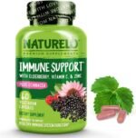 NATURELO Immune Support – Vitamin C, Elderberry, Zinc – Best Natural Vitamin C Boost with Antioxidant, Herbal & Mineral Defense - 60 Vegan Capsules | 2 Month Supply - Image 2