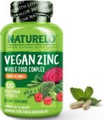 NATURELO Vegan Zinc Immune Support Capsules - Whole Food Complex with Vitamin C for Healthy Skin, Hair, and Nails - 120 Capsules - Image 2
