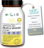 NHP Advanced Brain & Memory Support - Vegan, Active Nutrients for Cognitive Function, Mental Performance, Focus, and Memory-Contains B Vitamins, Phosphatidyl Serine, Antioxidants 60 Vegan Capsules - Image 2