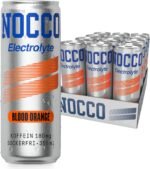 NOCCO Electrolyte Sugar Free Energy Drink – 180mg Caffeine with Magnesium, Potassium & B Vitamins – Supports Muscle Function & Boosts Focus – 12 x 355ml (Blood Orange) - Image 2