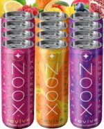 NOOX Revive Nootropic Drink – Sugar Free Energy Drink with Natural Caffeine, Ginseng & L-Tyrosine – Healthy Energy Drink for Focus – 250ml x 12 Mixed Flavours - Image 2