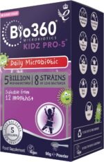Natures Aid Bio360 Kidz Pro-5 Daily Microbiotic Powder 90g for Children 12 months to 12 years - 5 Billion Friendly Bacteria - Supports Digestive Health & Immunity Sugar Free Vegan Non-GMO Gluten-Free - Image 2