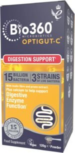 Natures Aid Bio360 OptiGUT-C Powder 120g – 15 Billion Live Bacteria Cultures – Supports Digestion, Gut Flora, Digestive Health, Immune System – High Potency, Vegan, Non-GMO, Gluten-Free Microbiotic - Image 2