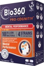 Natures Aid Bio360 Pro-Cognitiv Probiotic 10 Billion Live Bacteria CFU - Supports Brain Health and Mental Performance - High Strength - Vegan, Gluten Free, Non-GMO - 60 Capsules - Image 2
