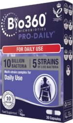 Natures Aid Bio360 Pro-Daily Probiotic 10 Billion Bacteria CFU – Supports Gut Digestive & Immune Health – Vegan Gluten Free Non-GMO – High Strength Live Cultures for Gut Digestion Health – 30 Capsules - Image 2