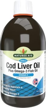Natures Aid Cod Liver Oil Liquid 500ml - High Strength Omega-3 Fish Oil with Vitamins A & D - Supports Immune System Heart Health Brain Function and Vision - Non-GMO - Purity Guaranteed - Image 2