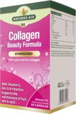Natures Aid Collagen Beauty Formula – Marine Collagen with Vitamin C, Zinc, Biotin & B Vitamins – Supports Skin, Hair & Nail Health – High Strength Natural Supplement – 90 Capsules - Image 2