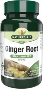 Natures Aid Ginger Root 500mg - Supports Digestion, Sickness, Nausea, Joint and Wellbeing - Botanical Supplement, Provides Gingerols and Shogaols - Vegan, Non-GMO, Gluten-Free - 90 Tablets - Image 2