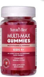 Nature’s Best Multi-Max Multivitamin for Kids Gummies - with Zinc & Vitamin C for Cognitive and Immune Support - Strawberry Flavour - 60 Gummies (60 Day Supply) - Image 2