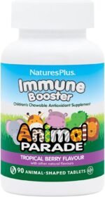 NaturesPlus Animal Parade Kids Immune Booster - Immune Support Supplement for Kids - Vitamin C, Zinc, Vitamin D, A, Herbs - Gluten Free, Vegan - 90 Chewable Tablets - Image 2
