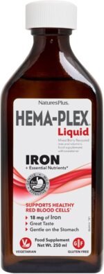 NaturesPlus Hema-Plex Iron Liquid, Mixed Berry - 18 mg Elemental Iron Supplement for Total Blood Health - with Vitamin Bs, C & Bioflavonoids - Vegan, Gluten Free - 250 ml - Image 2