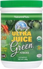 NaturesPlus Ultra Juice Green Powder - Organic Superfoods, Probiotics, Herbs, Spirulina, Chlorella, Chlorophyll - Gluten Free - 300g Powder - Image 2