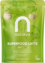Naturya Energizing Matcha Superfood Latte Blend 250g - Creamy Vegan & Gluten-Free Matcha Green Tea with Coconut Milk, Reishi Mushroom, Live Bio Cultures & Seaweed (250g) - Image 2