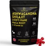 NeuroBoost™ 5 in 1 Wellness Gummies – Ashwagandha 500 mg, Shilajit 600 mg, Lion’s Mane 600 mg, Maca Root 100 mg & Vitamin D3 20 mg – 60 Count – Stress, Focus, Energy & Immune Support - Image 2
