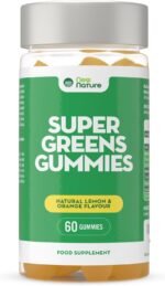 New Nature Super Greens Gummies - Greens Supplement with Fruit & Veggie Powders, Chlorella & Bacillus Coagulans - 60 Lemon & Orange Flavour Gummies - UK Made, Gelatin-Free - Image 2