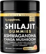 New Reduced Sugar Coating 3000mg of Shilajit Gummies with 1500mg of Ashwagandha, Chaga Mushroom, Ginger, Turmeric, Black Seed Oil, Ginseng, Vitamins C, B12, D, Zinc, Ceylon Cinnamon - Image 2