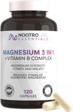 Nootro Essentials Magnesium 3-in-1 Capsules (60 Servings), High Strength Magnesium Supplement with Glycinate, Malate and Citrate for Muscle Pain, Sleep and Digestion - Image 2