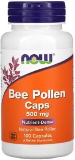 Now Foods – Bee Pollen 500mg | Natural Energy and Immune Booster – 100 Capsules - Image 2