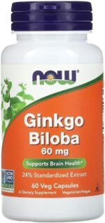 Now Foods – Ginkgo Biloba 60mg | Supports Cognitive Function and Circulation – 60 Veg Capsules - Image 2