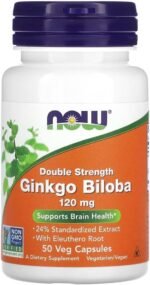 Now Foods – Ginkgo Biloba Double Strength 120mg | Cognitive Support & Antioxidant Protection – 50 Vcaps - Image 2