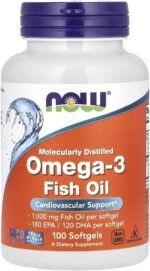 Now Foods – Omega-3 Molecularly Distilled | Supports Heart Health and Brain Function – 100 Softgels - Image 2
