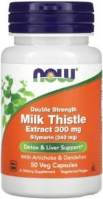 Now Foods – Silymarin with Artichoke & Dandelion 300mg | Liver Detox & Antioxidant Support – 50 Vcaps - Image 2