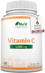 Nu U Nutrition - Vitamin C 1000mg - 180 Vegan Tablets - 6 Month Supply - High Strength Ascorbic Acid - Supports Immune System, Energy & Collagen Formation* (EFSA) - Made in The UK - Image 2