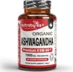 Nutrabytes Organic Ashwagandha 1000mg Premium KSM-66 Supplement, 60 Vegan Capsules | High Strength with 5% Withanolides & Black Pepper | Supports Cognitive Function, Energy & Calm | 1 Month Supply - Image 2