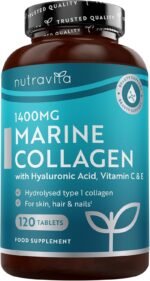 Nutravita Marine Collagen Tablets 1400mg Enhanced with Hyaluronic Acid - Hydrolysed Collagen Supplements for Women and Men - 120 Tablets (2 Month Supply) - with Vitamin C, Vitamin E & Zinc - Image 2