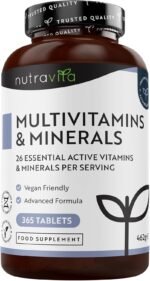 Nutravita Multivitamins & Minerals - 365 Vegan Multivitamin Tablets - 1 Year Supply - Multivitamin Tablets for Men and Women with 26 Essential Active Vitamins & Minerals - Made in The UK - Image 2