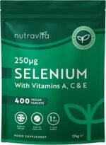 Nutravita Selenium Supplements 250mcg ACE with Vitamin A C & E - 400 Vegan Tablets (1+ Year Supply) - Support Normal Function of Immune System & Thyroid - Support Hair, Skin & Nails - Made in The UK - Image 2