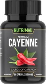 NutriMali Cayenne Pepper Organic - 90 Vegan Capsules | High Strength Up to 1500mg | Natural Herbal Supplement | Zero Fillers 100% Natural & Eco Friendly Packaging - Image 2