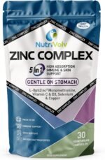 NutriVolv High Strength Zinc Complex with OptiZinc® Monomethionine – 30 Vegetarian Capsules | 5-in-1 Formula with Vitamin C, D3, Selenium & Copper | Immune Booster, Skin & Hair Support - Image 2