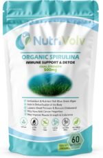 Nutrivolv Organic Spirulina 500mg Capsules | Natural Protein Source | Dietary Supplement | Immune Health | Natural Detoxifier | Antioxidant | Metabolism | Vegan | 60 Capsules - Image 2