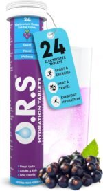 O.R.S Electrolytes Tablets for Reducing Dehydration | Oral Hydration Salts Tablet for Travel, Sports, Fasting & Recovery | Vegan, Gluten-Free & Low-Calorie Electrolyte Replacement Drink, Blackcurrant - Image 2