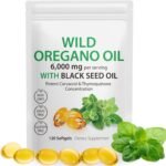 Oil of Oregano Capsules, 2 in 1 6000mg Oregano Oil with Black Seed 200mg, Supplement, 120 Softgels, Cold-Pressed - Image 2