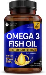 Omega 3 2000mg Capsules - High Dose Fish Oil - Enriched with Vitamin E - Two A Day Pure Fish Oil Gel Capsules - Helps Maintain Healthy Eyes, Brain Function, & Skin - GMO-Free, GMP, & UK Made - Image 2