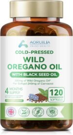 Oregano Oil Capsules, 240mg Carvacrol – 300mg Wild Oil of Oregano per Softgel with 600mg Black Seed Oils for Immune Support & Digestive Health,120 Count (4 Month Supply) - Image 2
