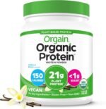 Orgain Organic Vegan Protein Powder, Vanilla Bean - 21g of Plant Based Protein, Low Net Carbs, Non Dairy, Gluten Free, Lactose Free, No Sugar Added, Soy Free, Kosher, 1.02 Pound (Packaging May Vary) - Image 2