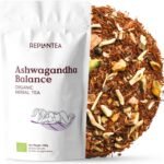 Organic Ashwagandha Balance Tea 100g | Adaptogenic Stress Relief Blend with Turmeric & Ginger | Calming Rooibos Chai Spices for Wellness | Caffeine-Free Loose Leaf Herbal Infusion REPLANTEA - Image 2
