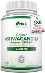 Organic Ashwagandha KSM-66® 1200mg - 5% Withanolides - 180 Vegan Capsules not Tablets - High Strength Ashwaganda Enhanced with Black Pepper - Soil Association Certified - Nu U Nutrition - Image 2
