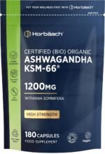 Organic Ashwagandha KSM-66® 1200mg with 5% Withanolides | Pure Ashwagandha Root Powder | High Strength | 180 Vegan Capsules (Not Tablets) | Supplement for Men & Women | by Horbaach - Image 2