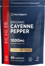 Organic Cayenne Pepper 1000mg | 90 Capsules | Capsicum Frutescens Powder | Suitable for Vegans & Vegetarians | by Horbaach - Image 2