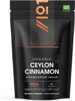 Organic Ceylon Cinnamon 1400mg – Potent 100% Sri Lanka Cinnamon Verum – 90 Vegan Capsules – Resealable and Recyclable Pouch by Alpha01 - Image 2