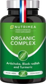 Organic Complex | Detox Supplement: Liver, Intestine & Colon | 100% Natural | Artichoke, Black Radish, Turmeric | Naturally Eliminates Toxins | High Dosage | 90 Vegetarian Capsules | French Expertise - Image 2