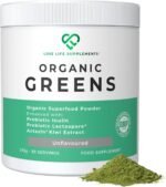 Organic Greens by LLS | 273g - 30 Servings | Unflavoured | Contains 6 Organic Greens - Kale, Spirulina, Spinach, Seagreens, Pea, Chlorella Plus Inulin and Lactospore® | Love Life Supplements - Image 2