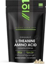 Organic L-Theanine 100mg from Green Tea Extract - 60 Vegan Capsules (2 Months Supply) - High Strength Theanine Amino Acid Supplement - by Alpha01 - Image 2