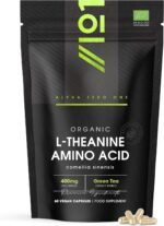 Organic L-Theanine 400mg from Green Tea Extract - 60 Vegan Capsules (2 Months Supply) - High Strength Theanine Amino Acid Supplement - by Alpha01 - Image 2